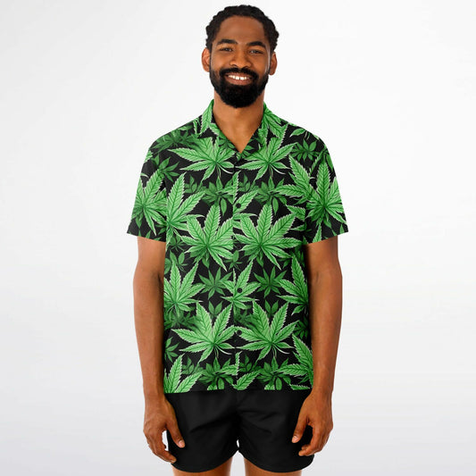 Cannabis print Hawaiian Shirt