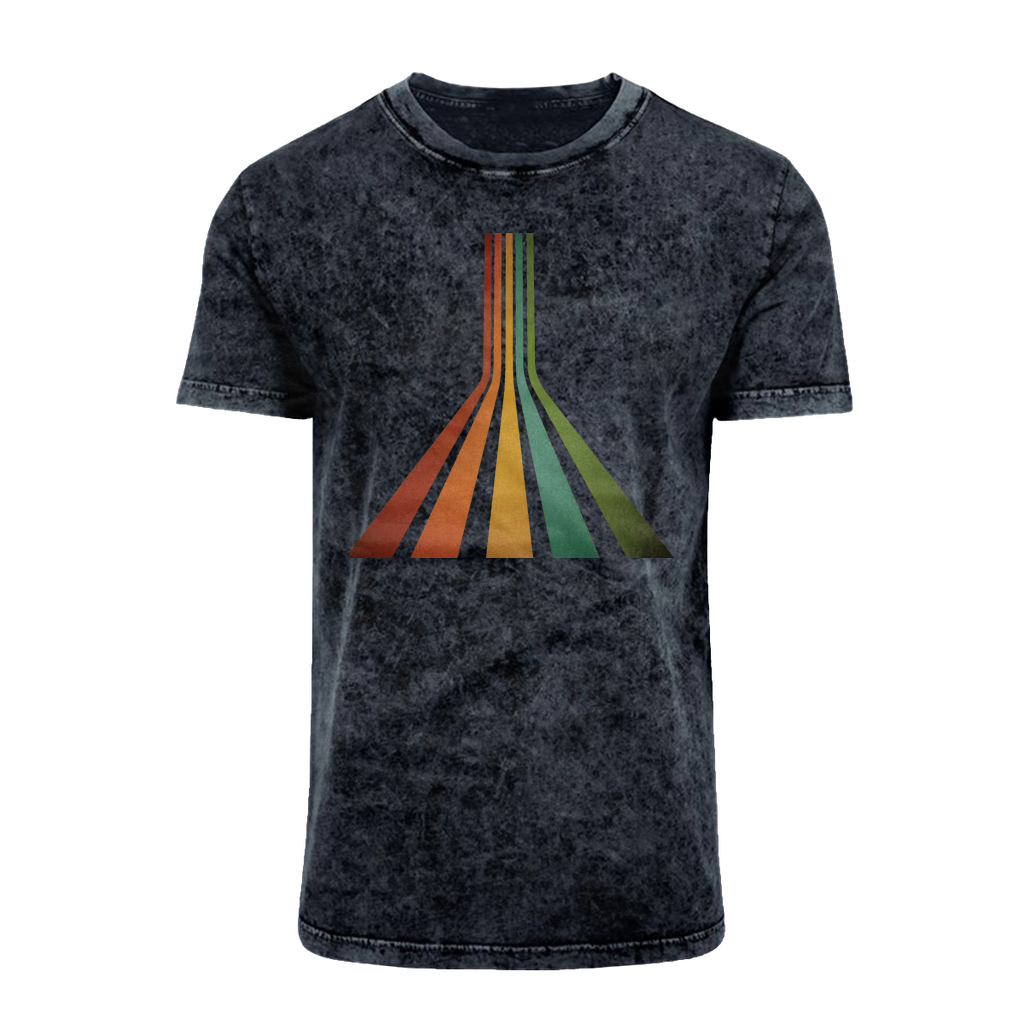 Retro 70's Line Acid Washed T-Shirt