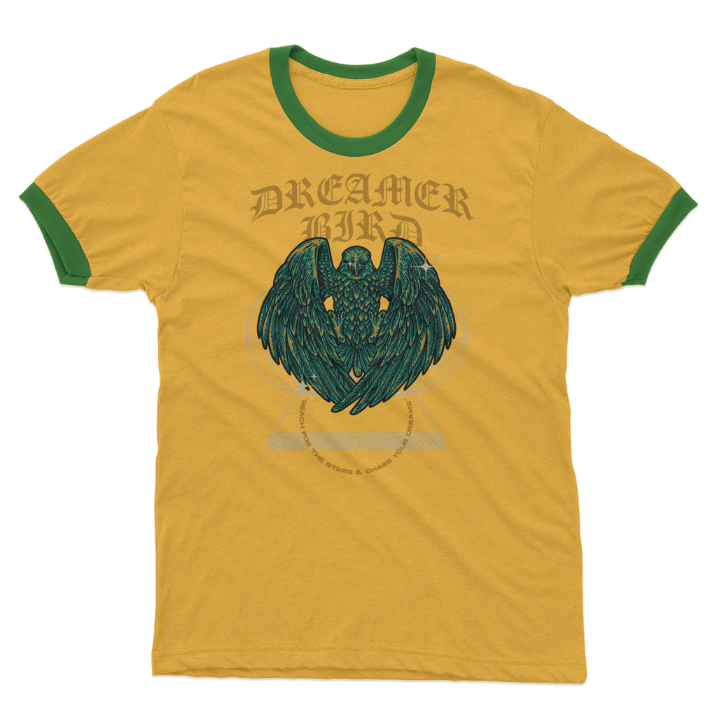 Dreamer Bird Adult Ringer T-Shirt