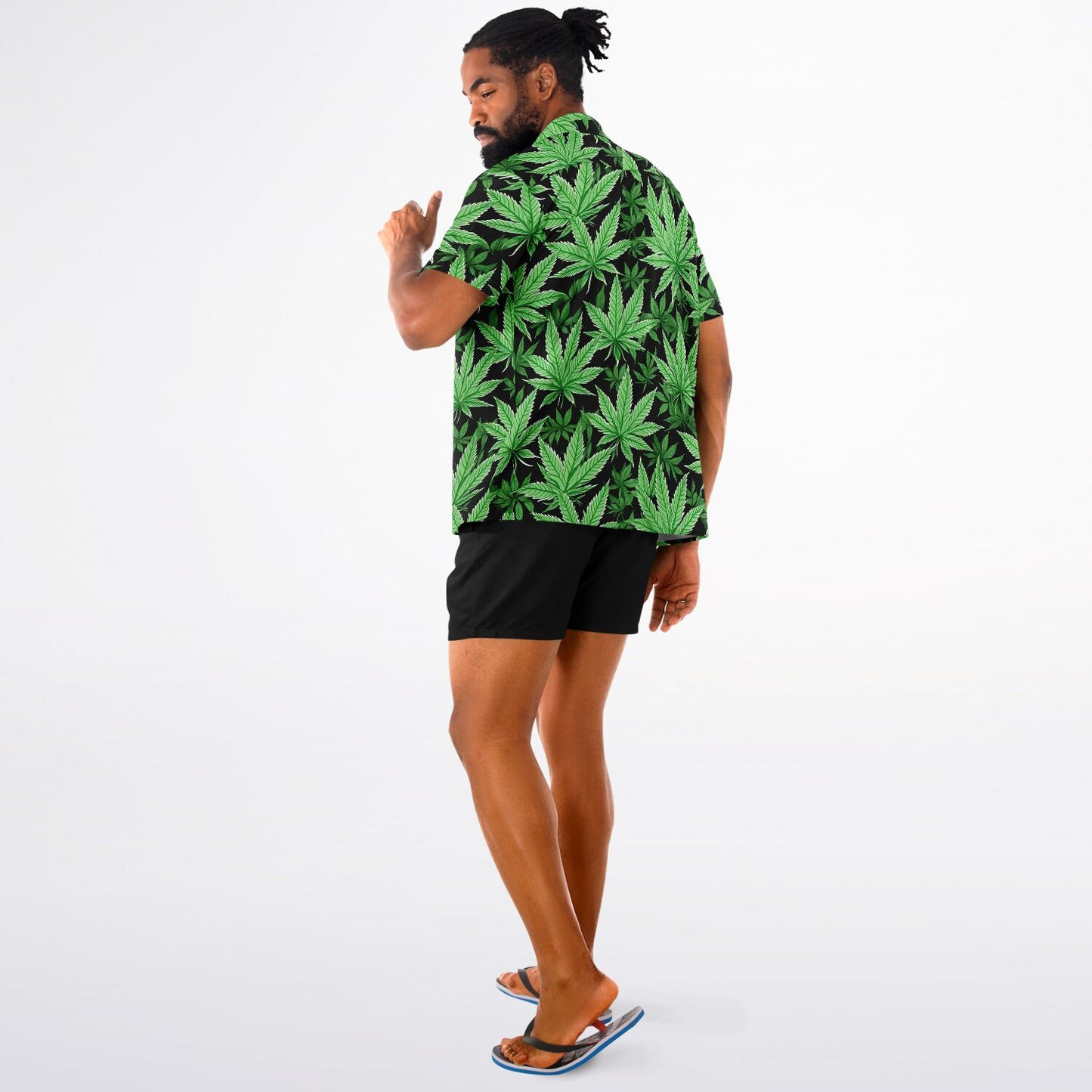 Cannabis print Hawaiian Shirt