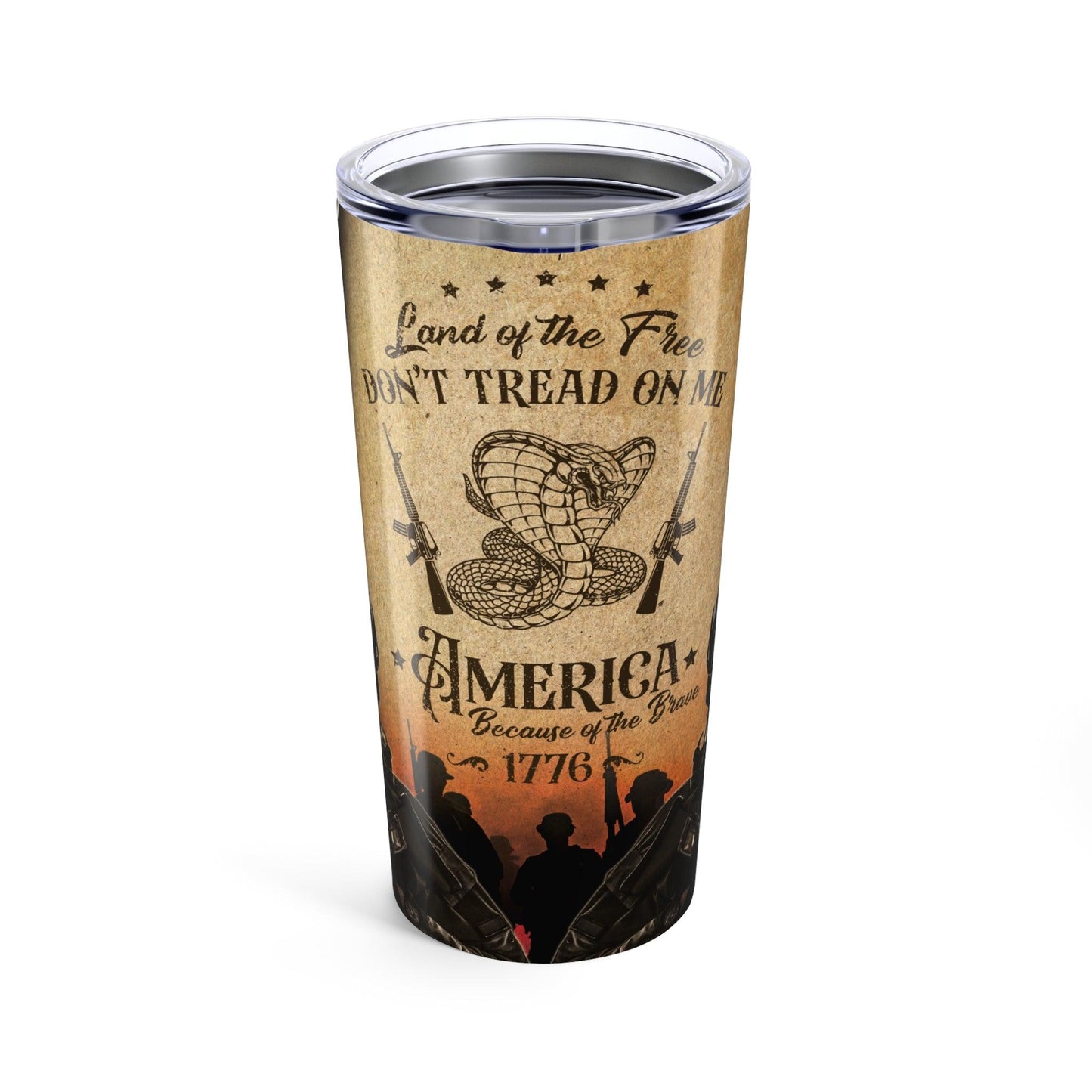 20oz Tumbler 2nd Amendment Don't Tread On Me 1776