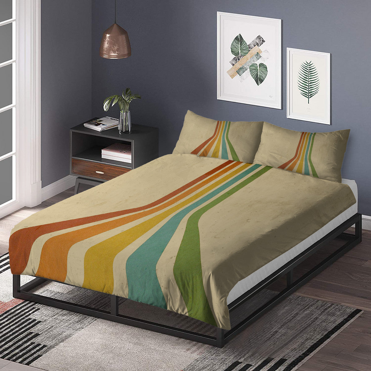 Retro 70's Lines Bedding set