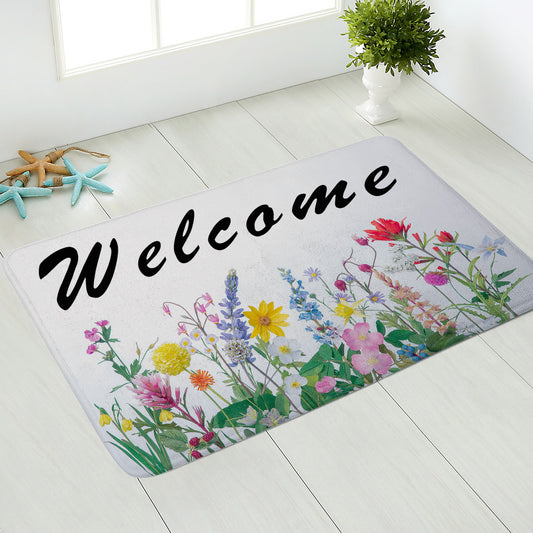 Floral Welcome Mat