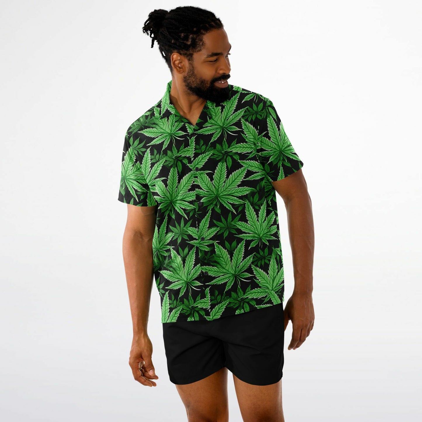 Cannabis print Hawaiian Shirt