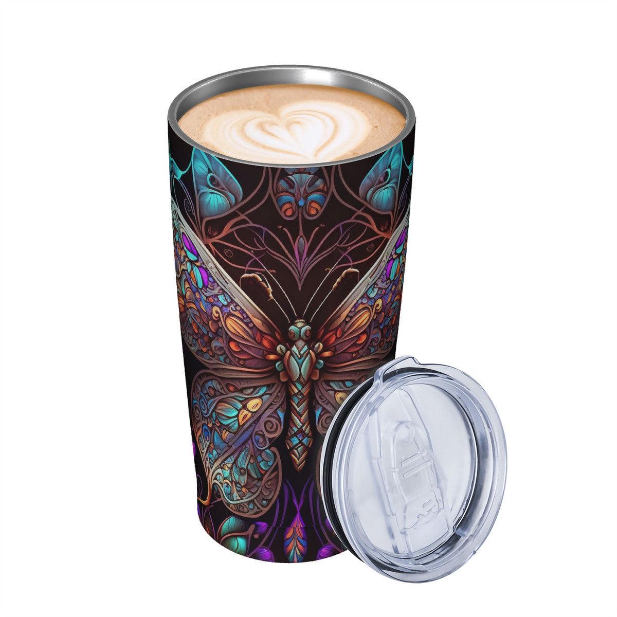 Butterfly Dreams 20oz Stainless Steel Tumbler - with Straw